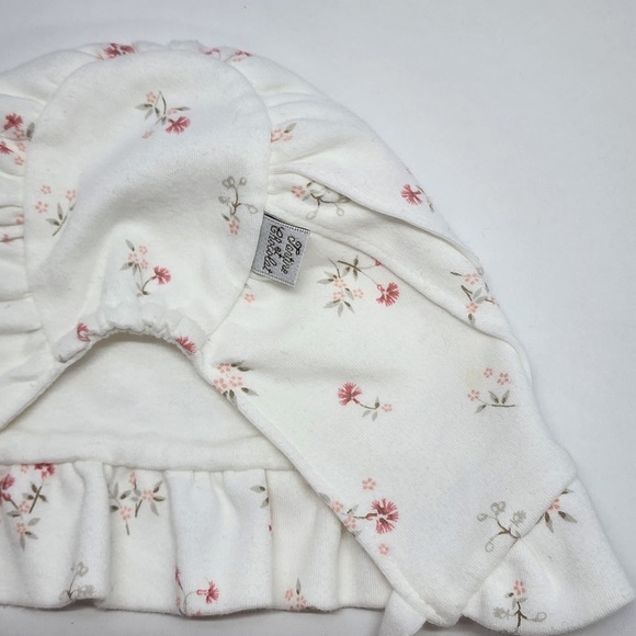 Tartine et Chocolat Baby Girl's size 6 months bonnet hat cotton rose floral - Picture 3 of 5